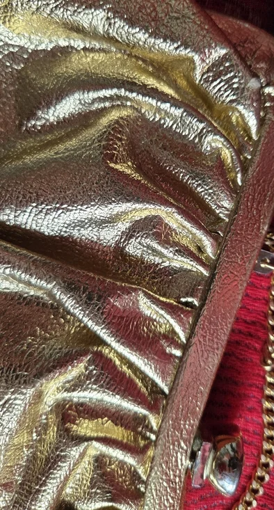 Vintage Shiny Gold Lamé Clutch Bag - Picture 3 of 9